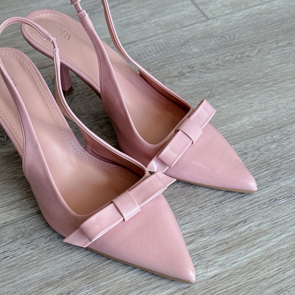 Bow Slingback Kitten Heels pink pastel - Picture 7 of 9